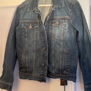 NWOT REFUGE DENIM JACKET XS (OVER-SIZED) EDGY QUOTE: NASTY WOMAN